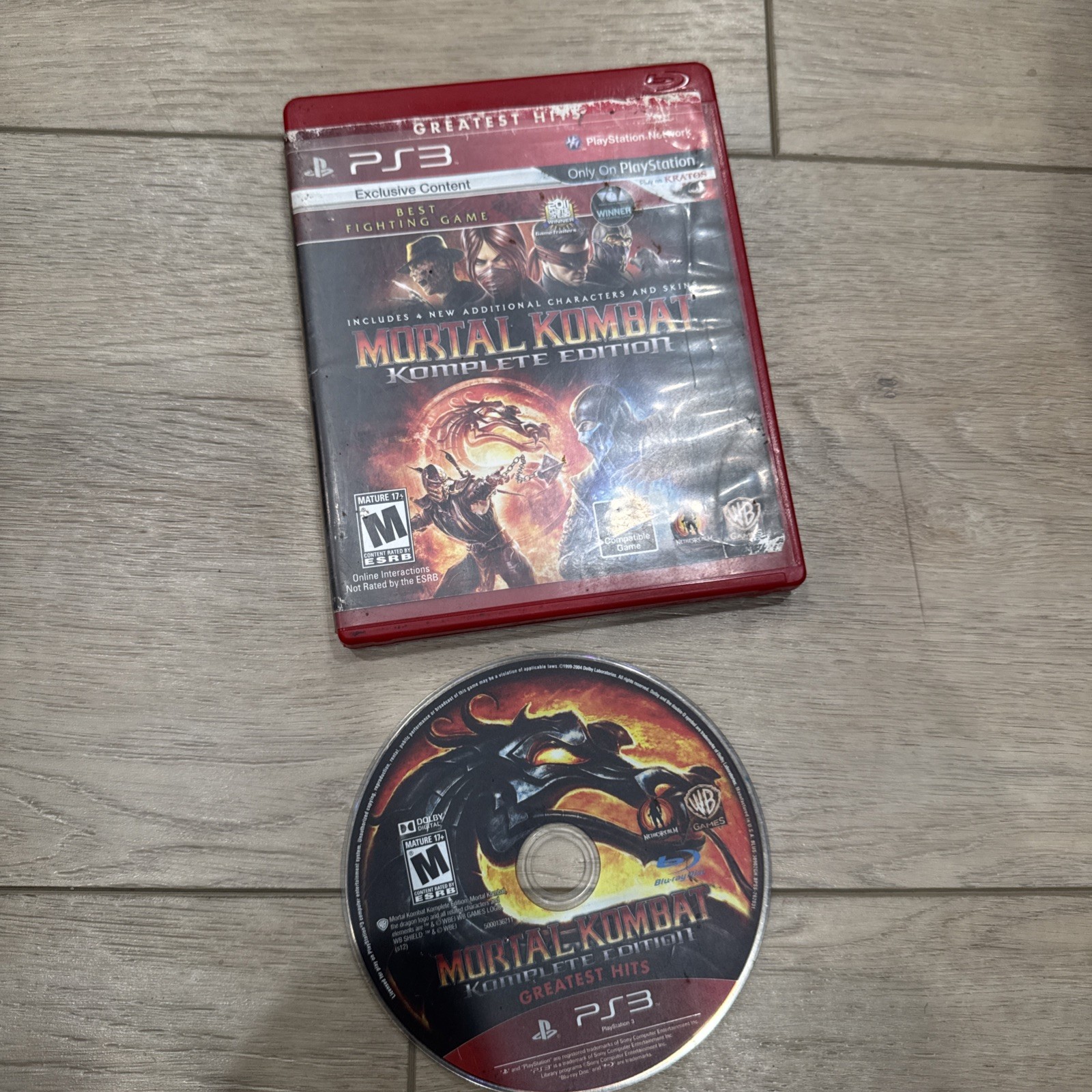 Sony Playstation 3 PS3 Mortal Kombat Komplete Edition Game 2012 Complete CIB