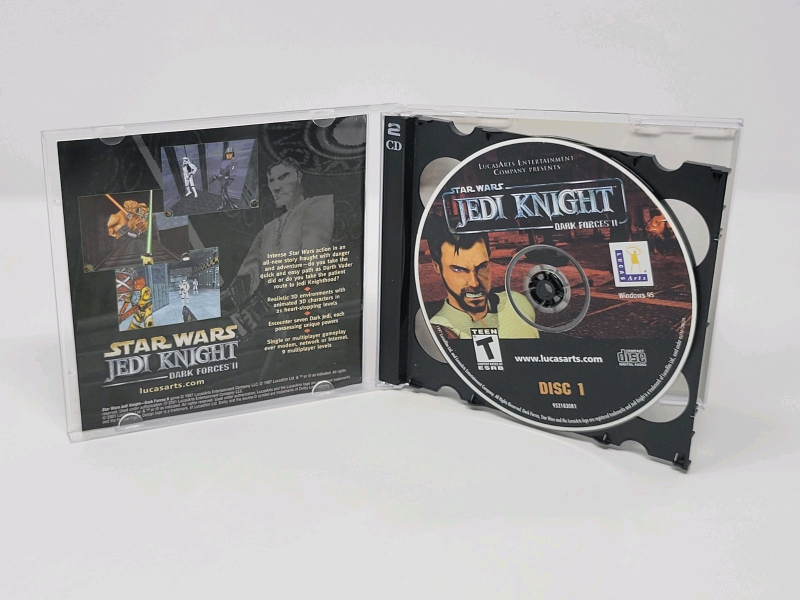 Star Wars Jedi Knight: Jedi Academy & Dark Forces 2 PC Computer Game Lot Tested