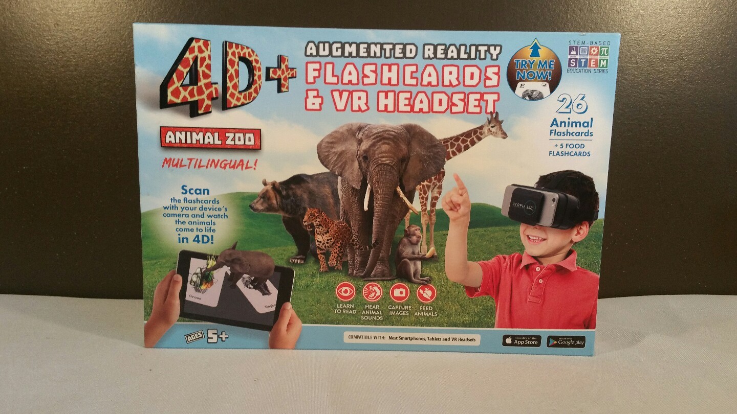 Utopia-360-11-Languages-4D-VR-Headset-Animal-Zoo-Augmented reality – flashcards