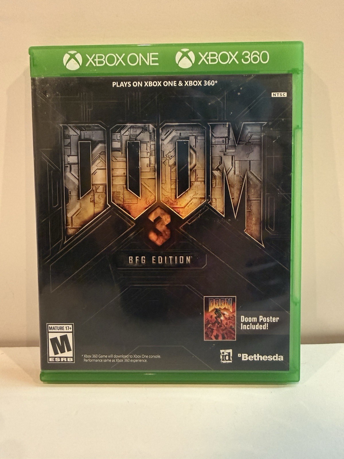 Doom 3 — BFG Edition (Microsoft Xbox One, 2012) – CIB w/ Poster – Tested