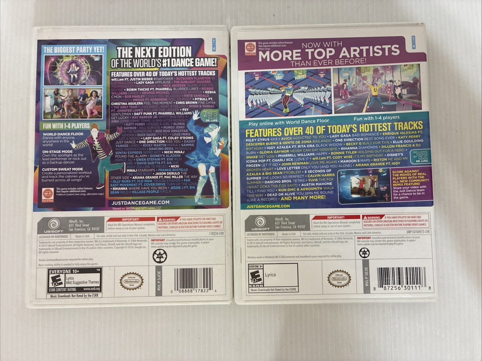 Just Dance Wii Game Lot of 10 1 2 3 4 2014 2015 2016 2018 2019 2020 CIB Manuals