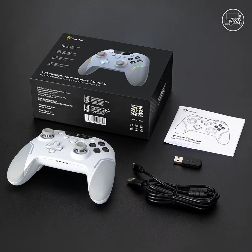 Easysmx X20 Wireless Gamepad Controller for PC, NS, TV, Phone, Laptop