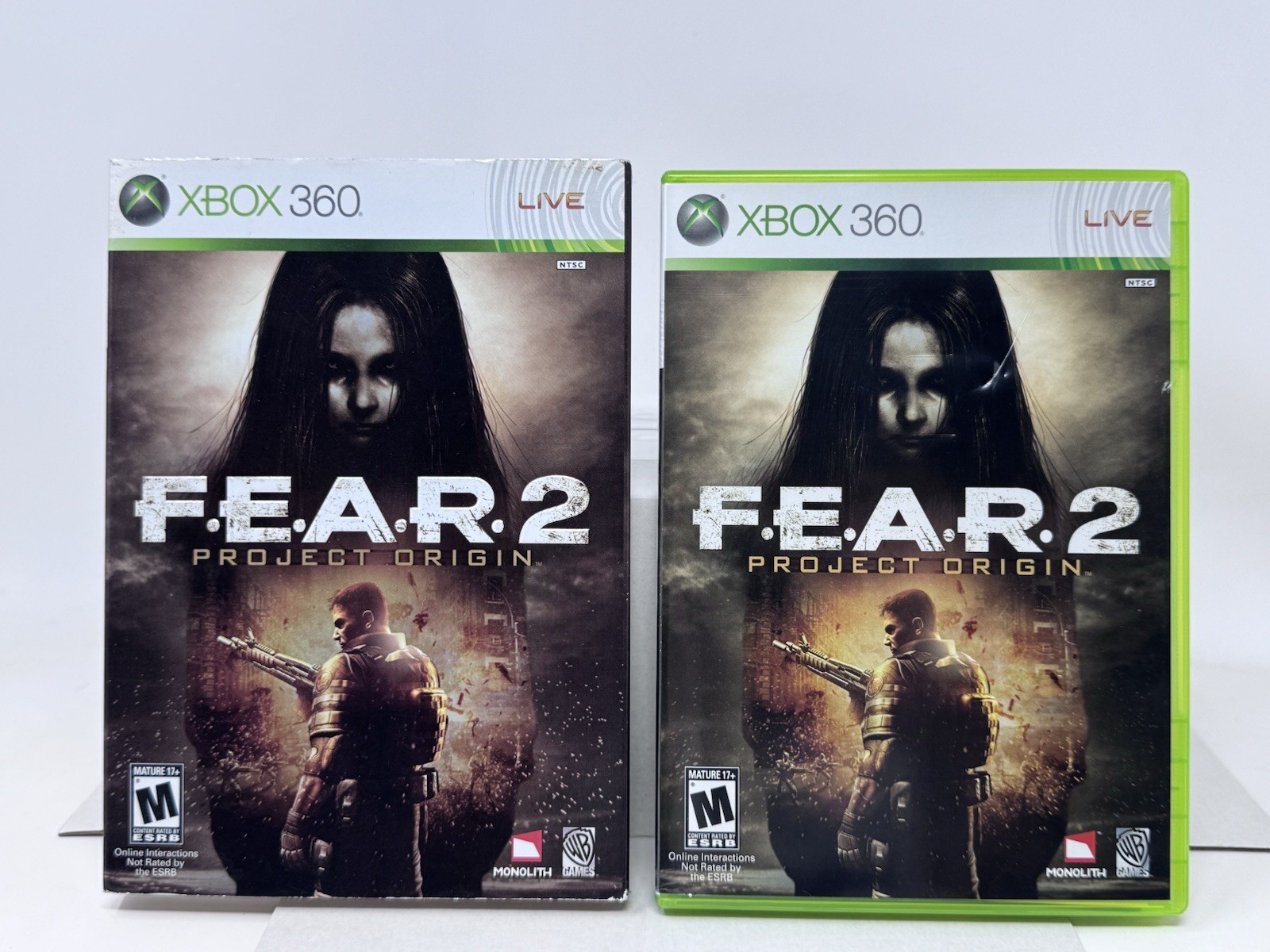 FEAR 2 Project Origin (Microsoft Xbox 360, 2009) Complete CIB w/Slipcover