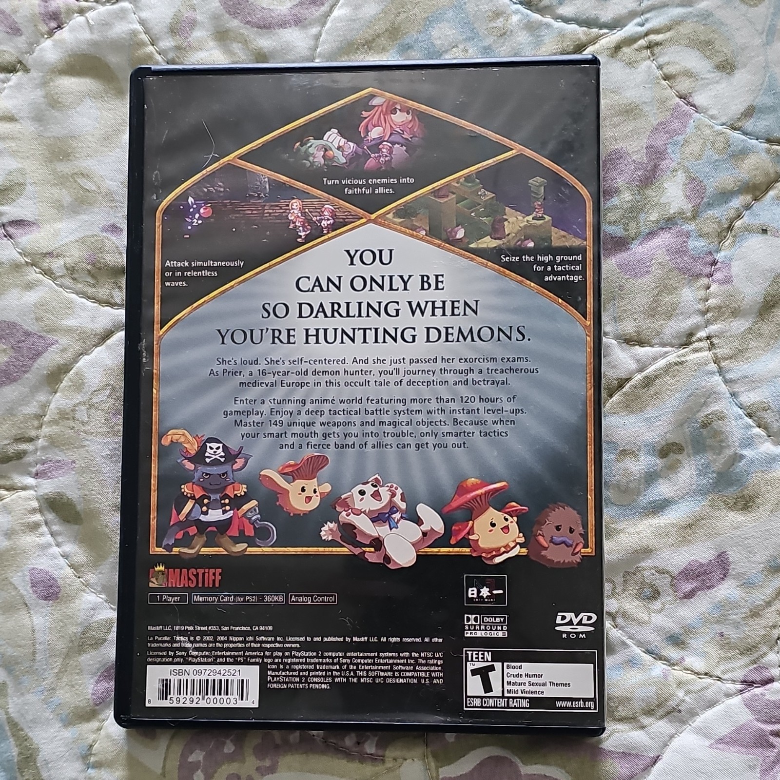 Mastiff La Pucelle: Tactics Tactical RPG PS2 T NTSC-U/C Manual Included