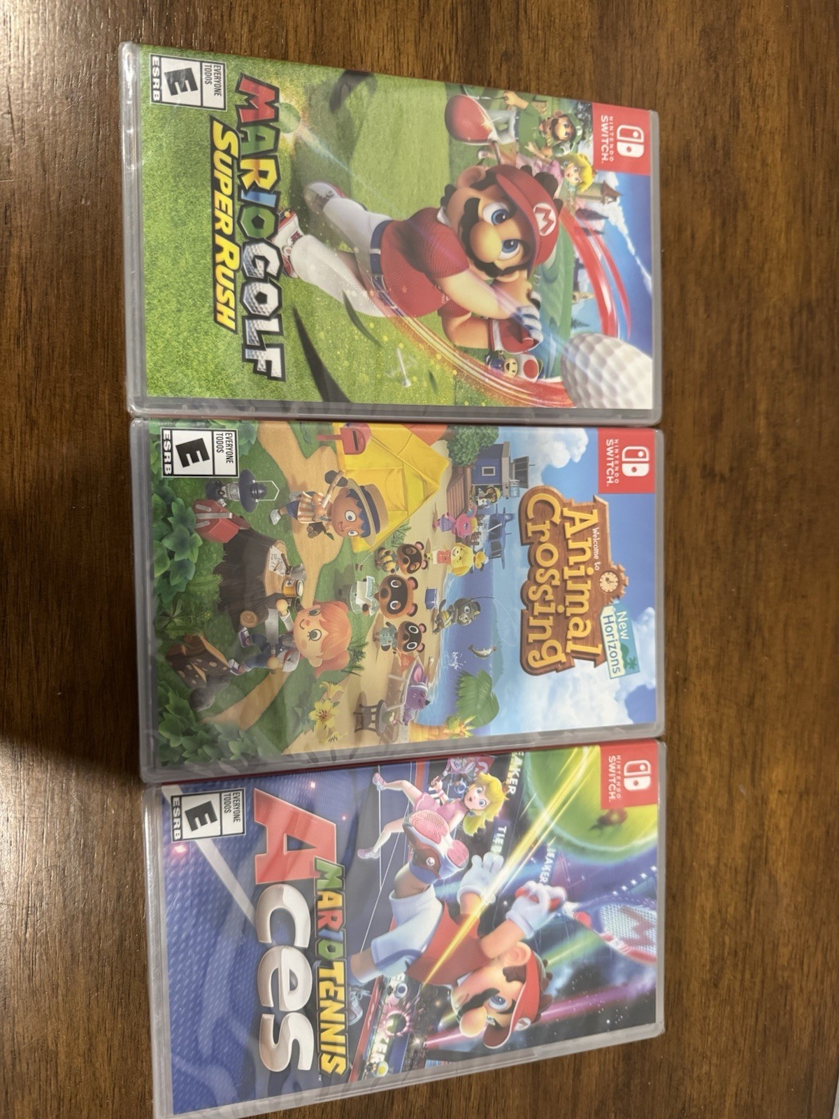 New Sealed Nintendo Switch -3 Game Lot – Animal Crossing, Mario Golf, M. Tennis