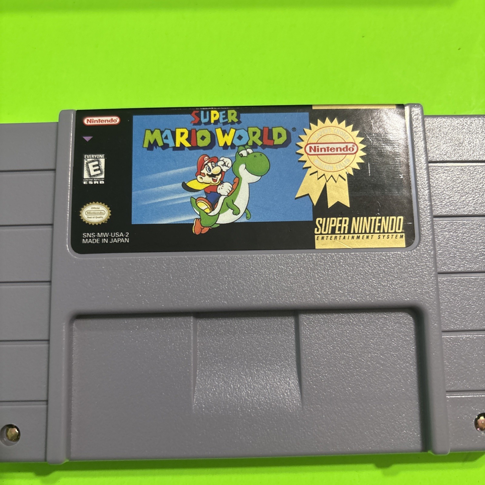 Super Mario World (Super Nintendo, 1991) Complete In Box Players Choice SNES