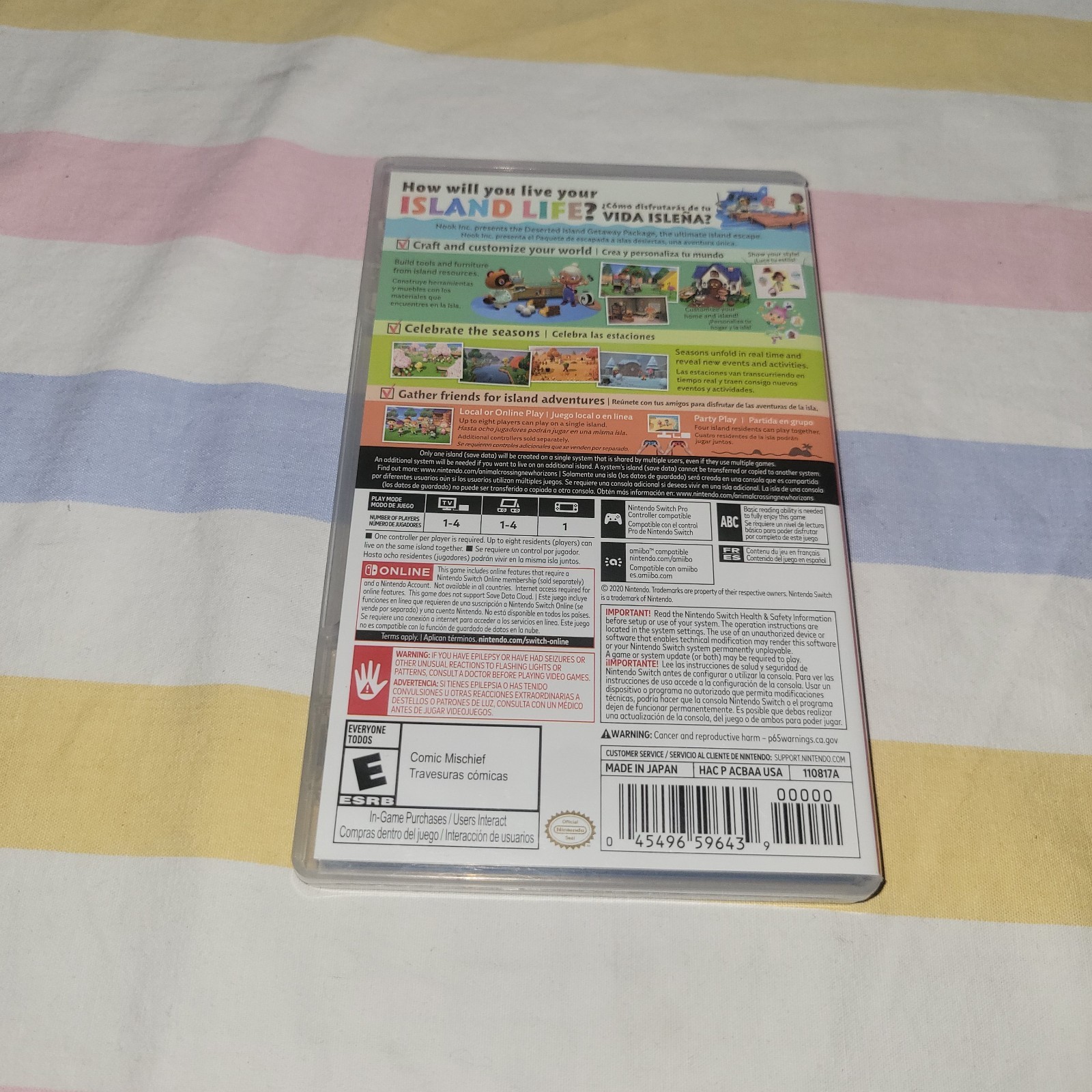 Animal Crossing New Horizons Nintendo Switch Game Complete Tested & Working