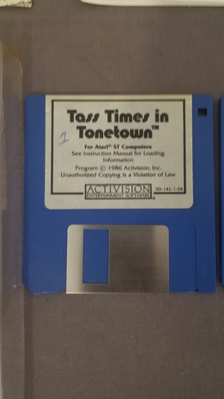 Vintage 1986 Tass Times in Tonetown Atari ST Activision Big Box CIB