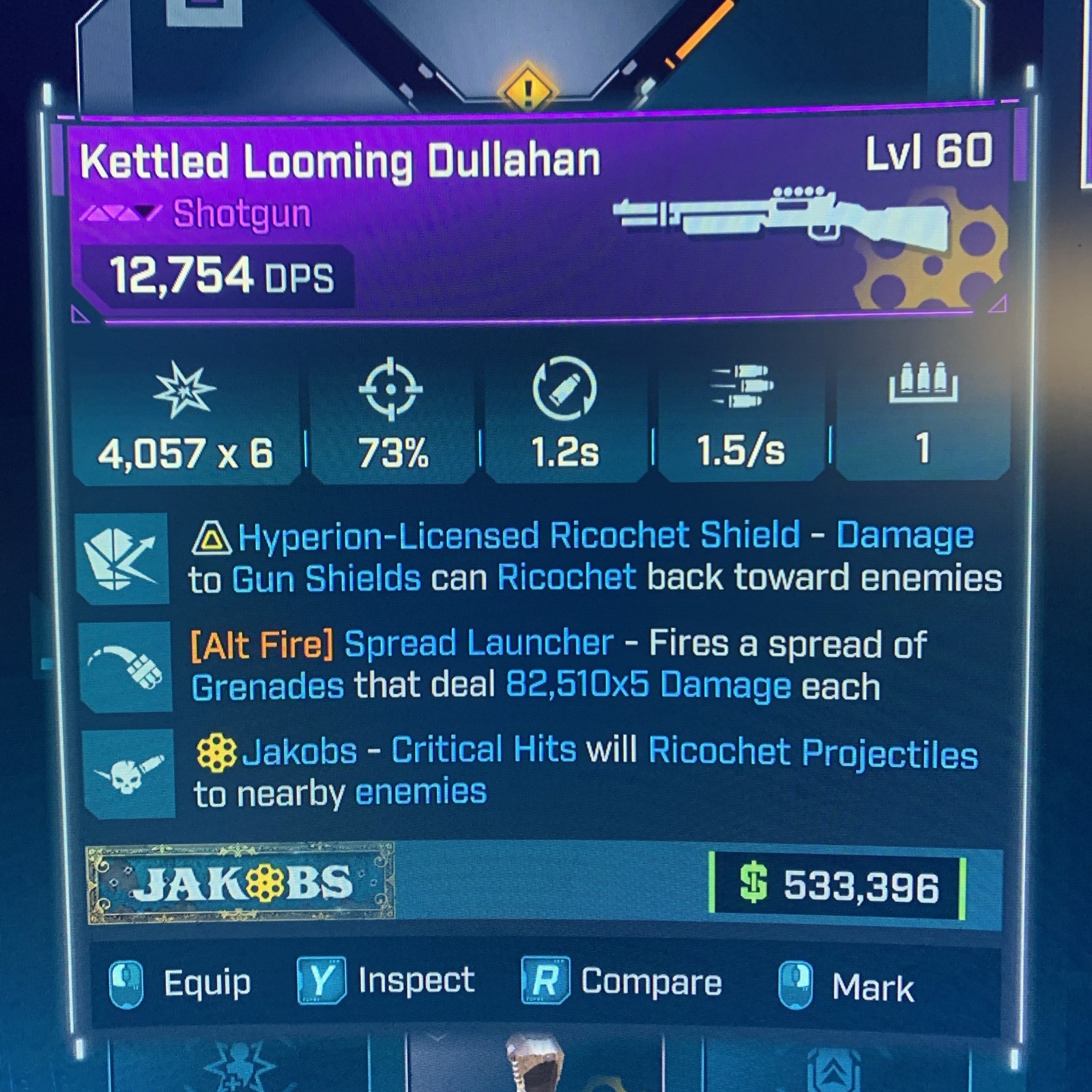 Borderlands 4⭐️LVL 60 GOD ROLL JAKOBS SPREAD LAUNCHER (82K)⭐️All PLATFORM