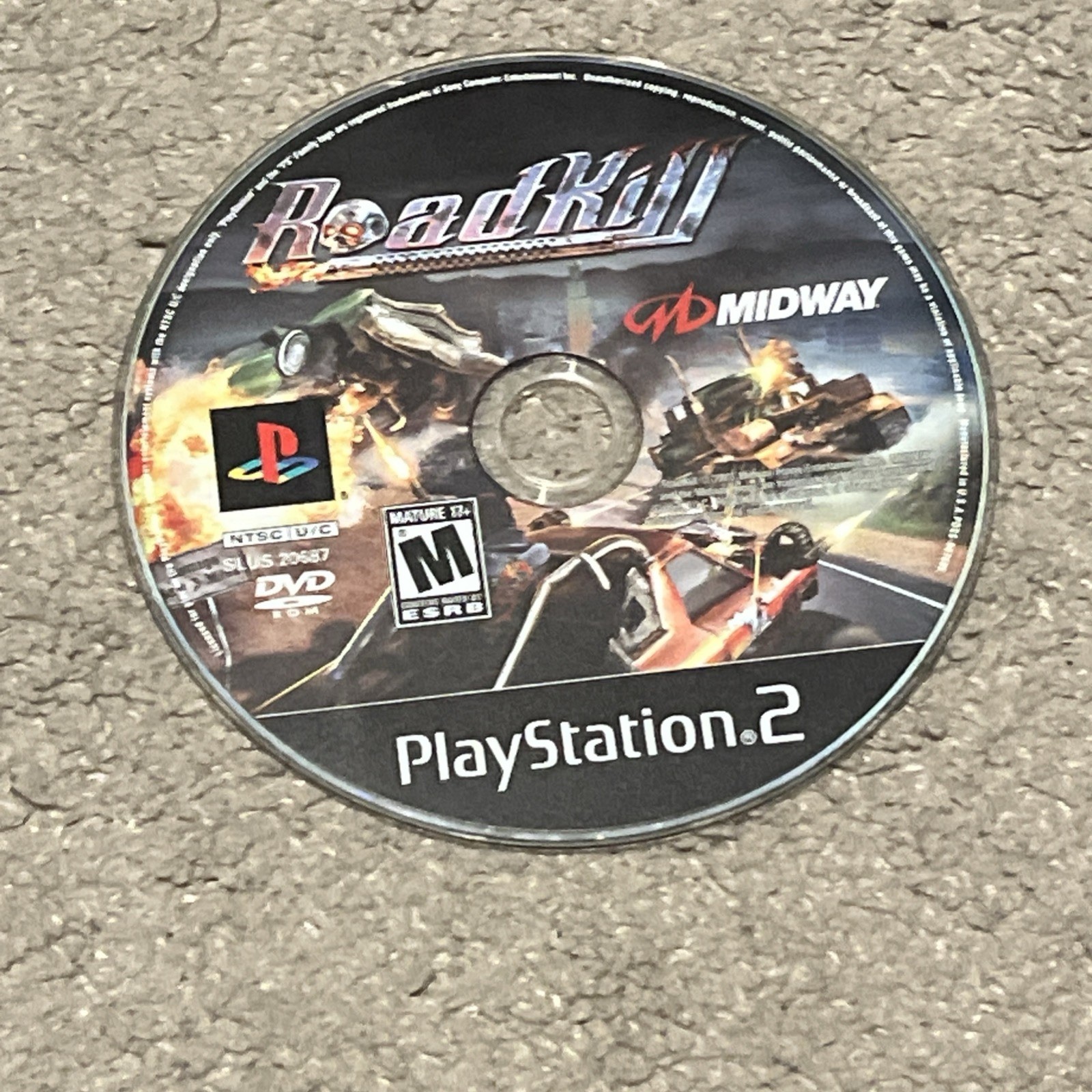 Roadkill PS2 PlayStation 2 No Manual Tested Water Damaged Artwork