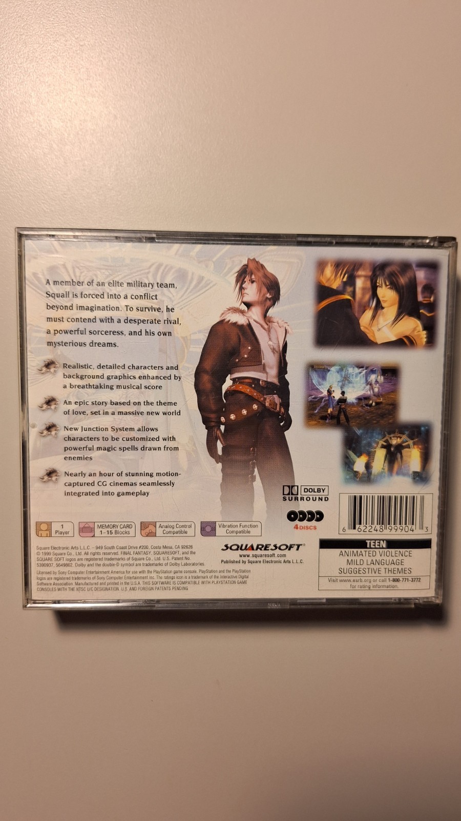 Final Fantasy VIII 8, PS1 PlayStation Black Label – 4 Discs Manual Walkthrough