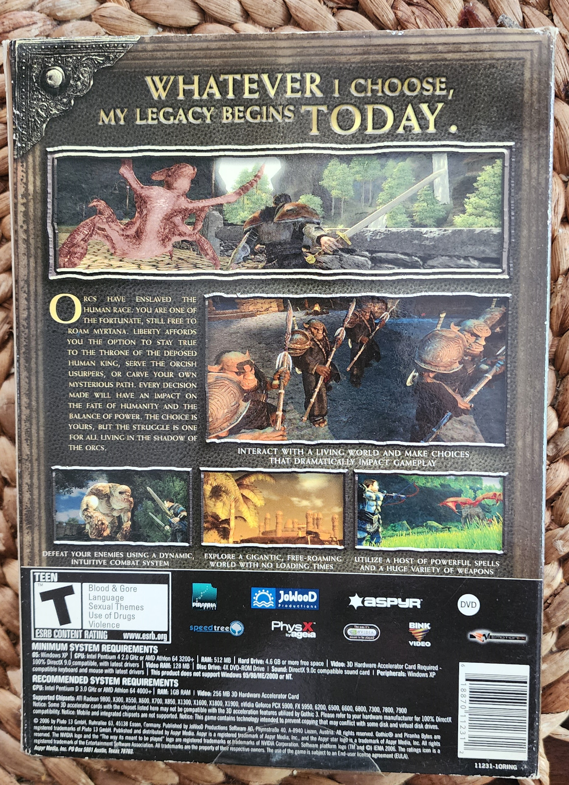 Gothic 3, 2006, Small Box, New & Factory Sealed, US Retail Store Edition