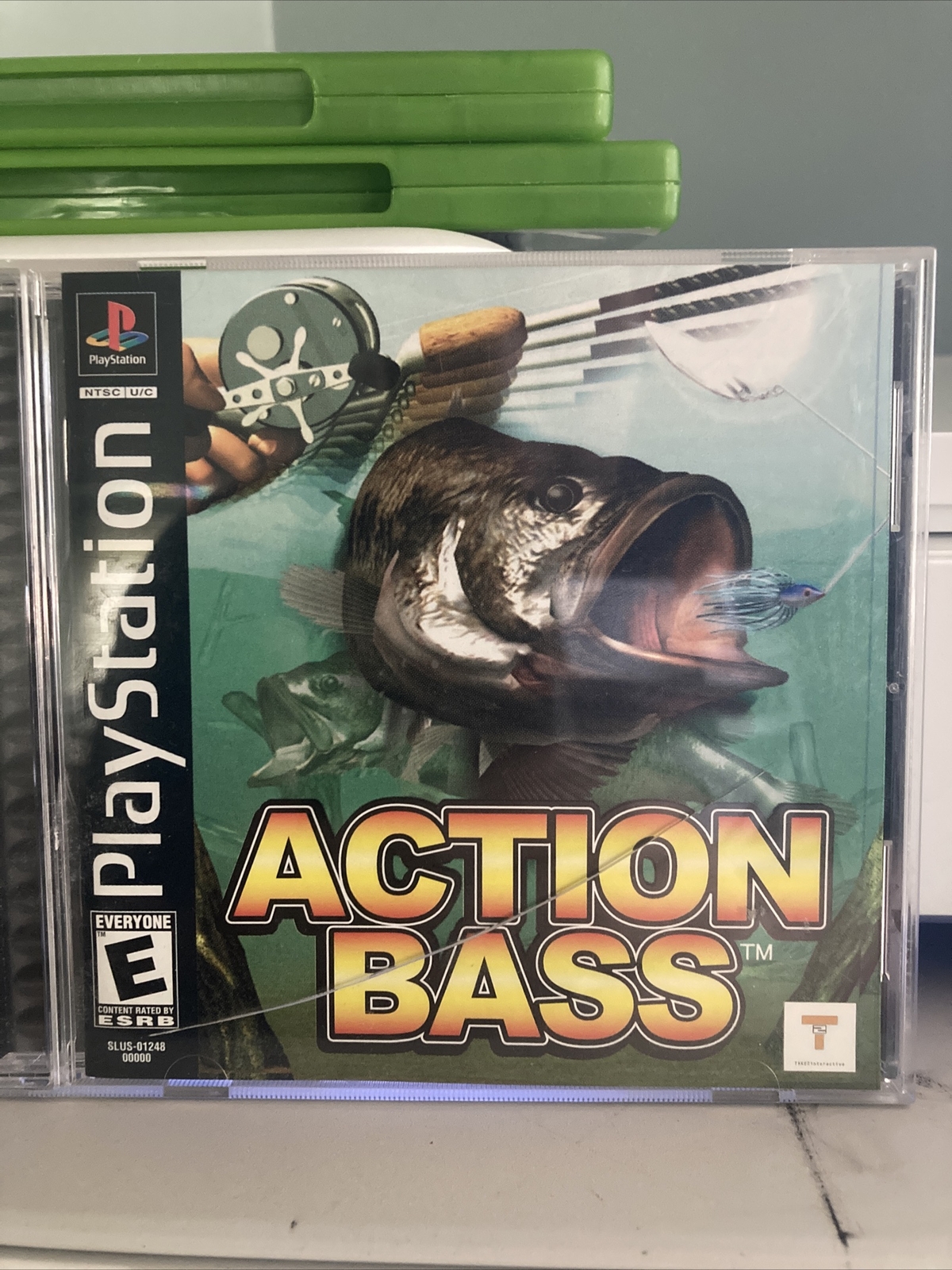Action Bass (Sony PlayStation 1, 2000) Complete In Box w/Manual Tested Works