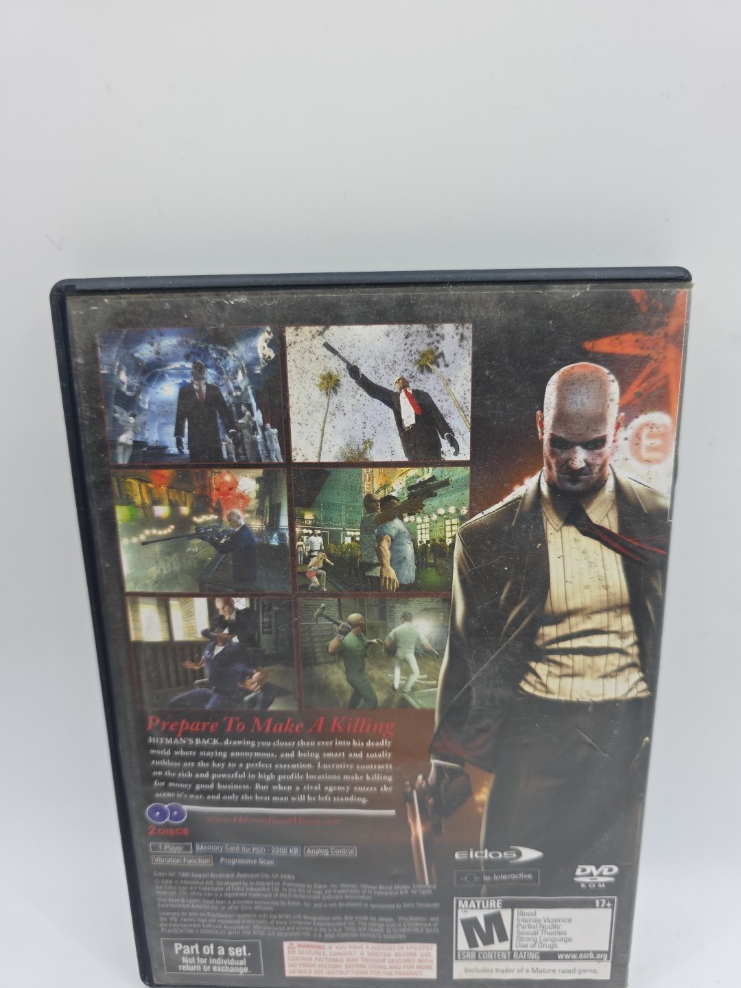 Hitman: Blood Money (PS2, 2006) NTSC/U/C damage To Back Inlay See Photos