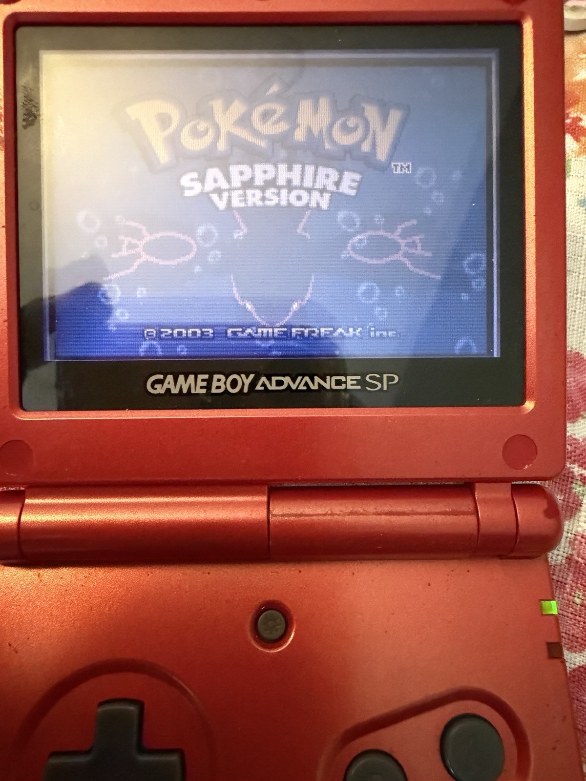 Pokemon Sapphire Version GBA [Authentic – New Battery] Gameboy Advance Cartridge