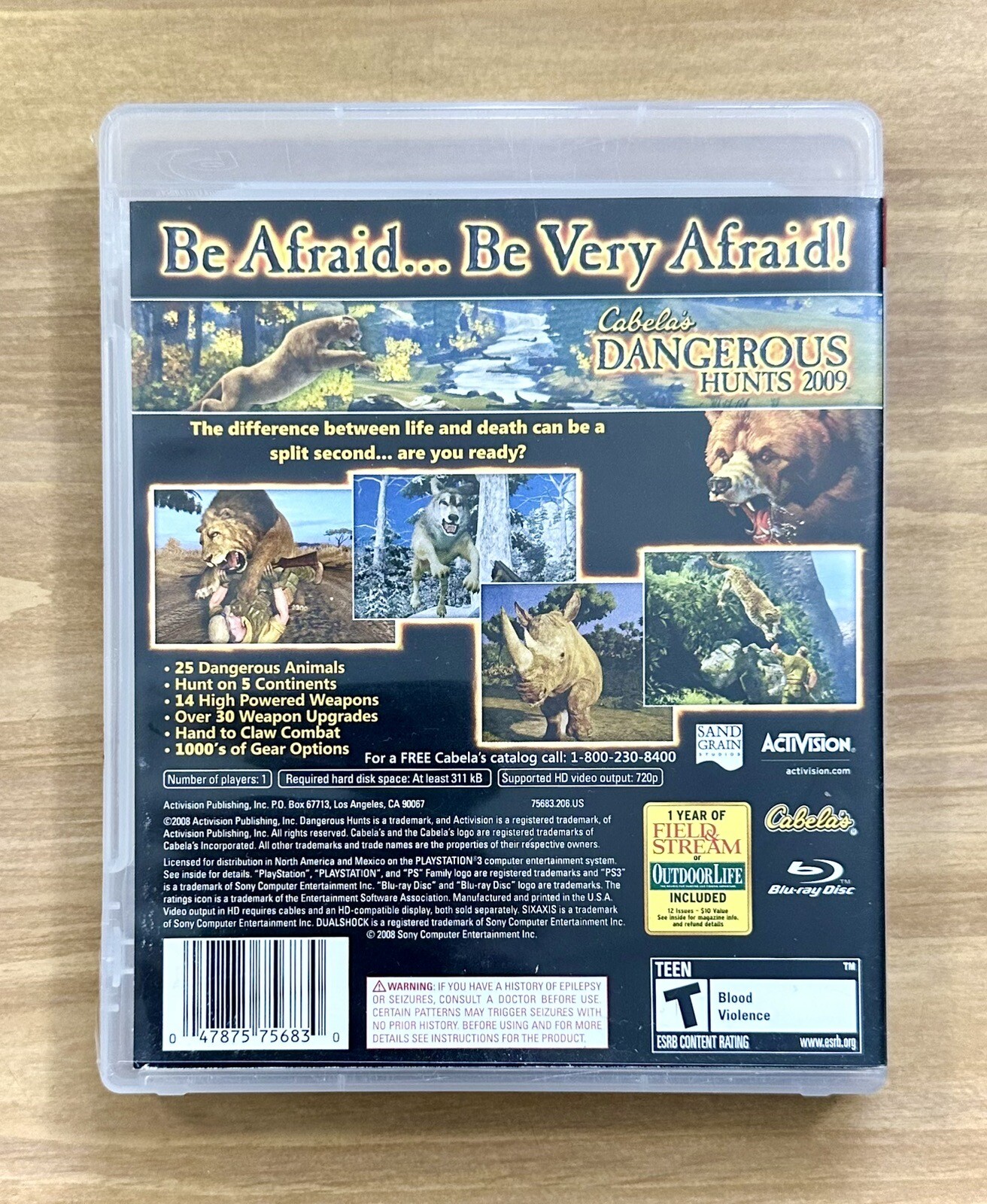 PS3 ~ Cabela’s Dangerous Hunts 2009 ~ Activision ~ T ~ 1 Player ~ ‘08 ~ !L🦏🦏K!
