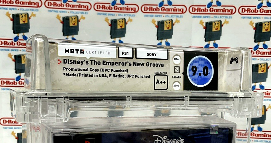 Disney Empreror’s New Groove Nintendo Sony PS1 New Sealed VGA WATA CGC PSA POP 2