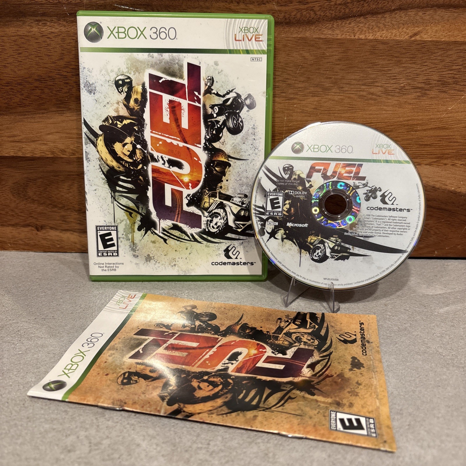 Fuel Racing Off Road COMPLETE Manual CIB Xbox 360 Tested Rare VG Free Shipping