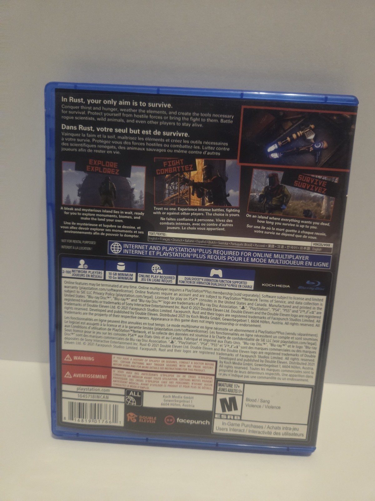 Double Eleven Facepunch Rust Console Edition PS4 NTSC-U/C Action & Adventure