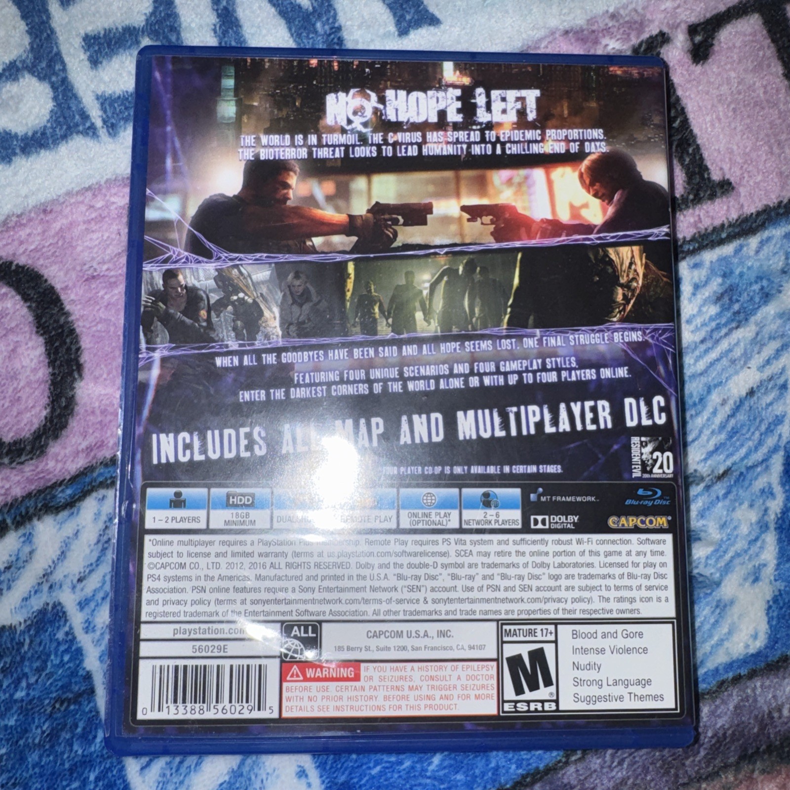 Resident Evil 6 – (PlayStation 4, PS4) – Game and Case – Working