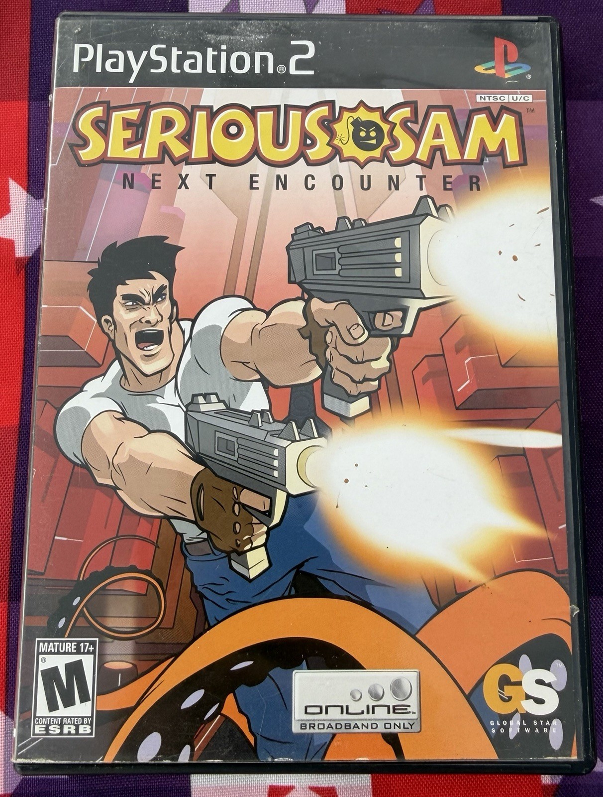 SERIOUS SAM: Next Encounter PlayStation 2 Complete w/ Manual & Reg Card PS2 EX+