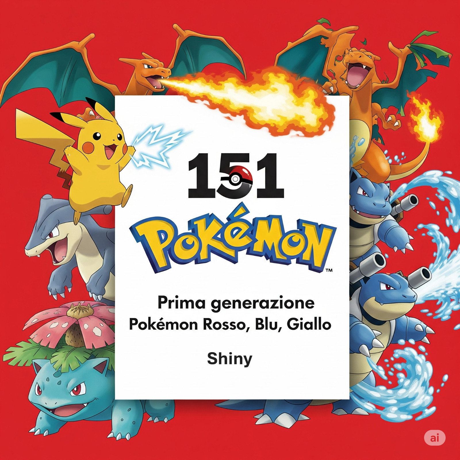 Pokedex Complete Shiny First Generation 151 Pokemon Red Blue Yellow Kanto