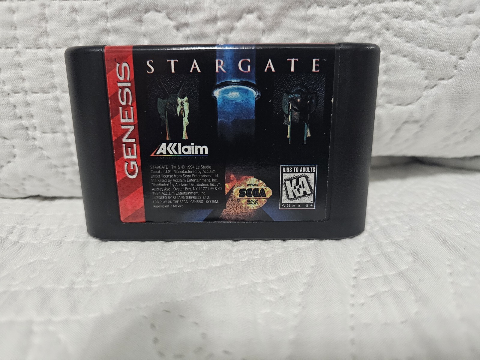 Stargate (Sega Genesis, 1995) Authentic. CLEAN, No Stickers. Cartridge Only