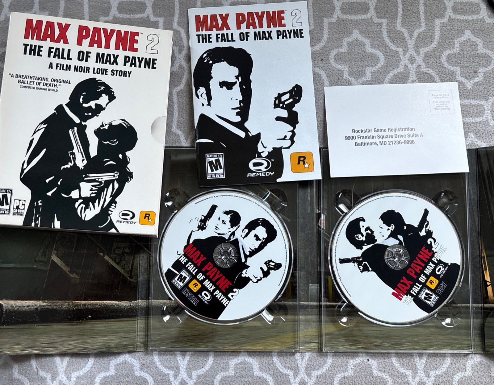 Max Payne 2: The Fall of Max Payne (PC, 2003) CIB Complete w/ Manual & Reg Card