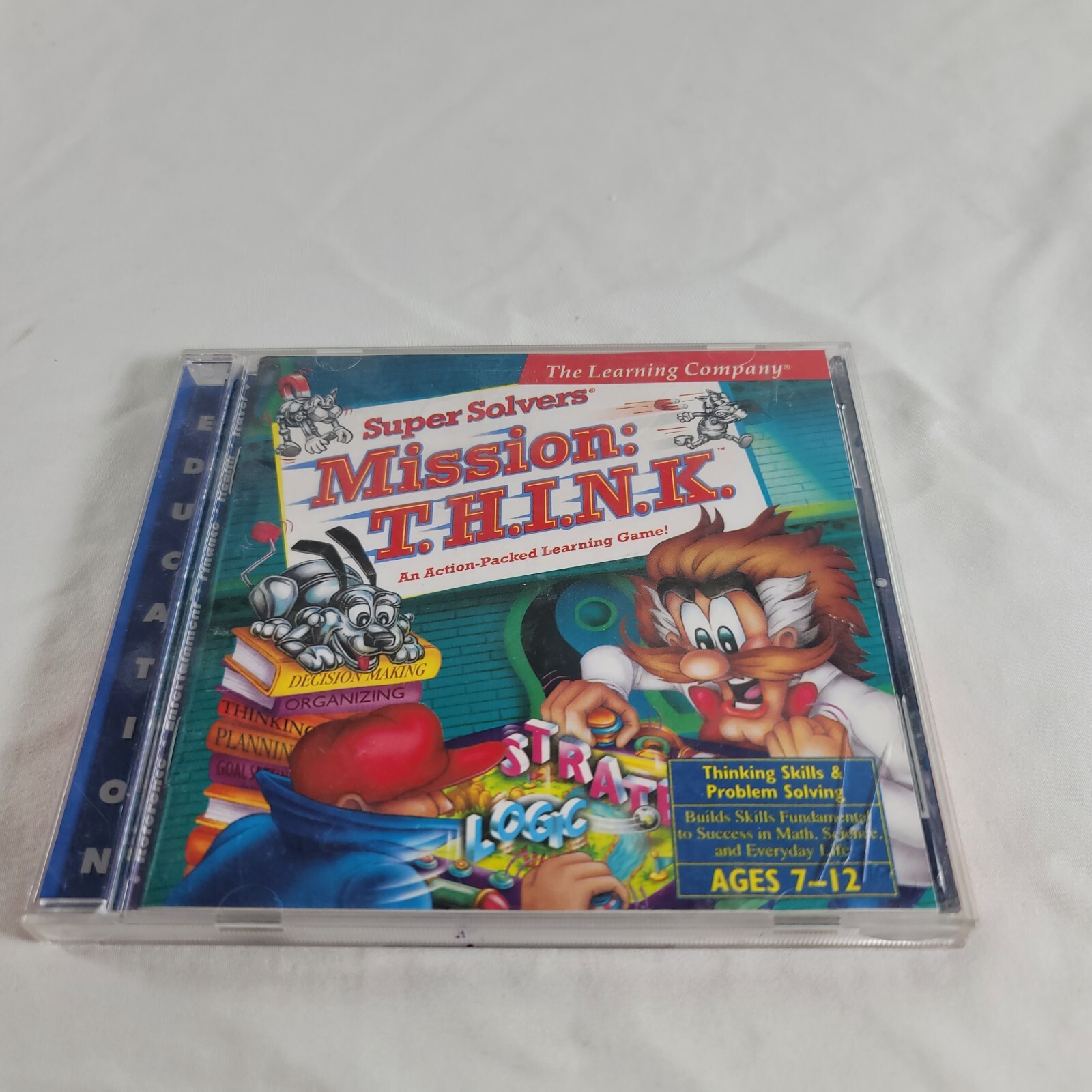 1997 Super Solvers Mission THINK Learning Game, CD Rom Ages 7-12 Win Mac