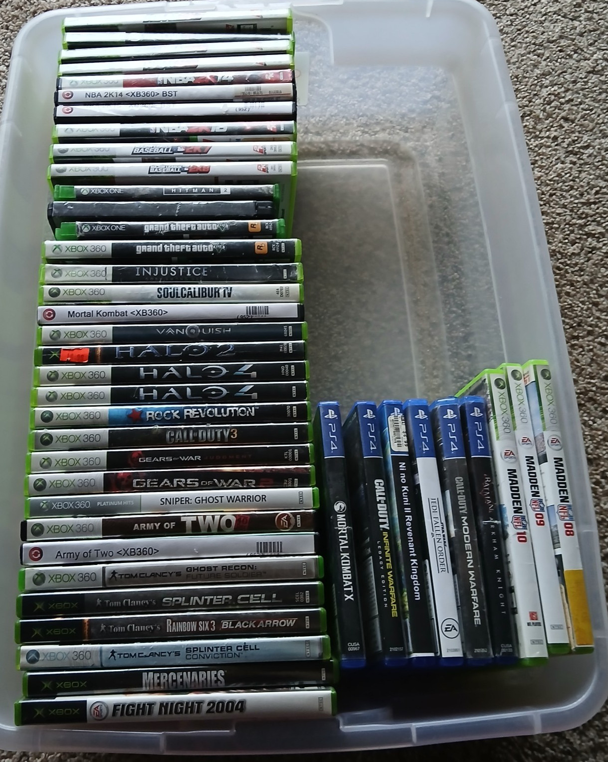 Huge Video Game Lot 43 Discs Xbox 360 Xbox One PS4 Mixed Condition