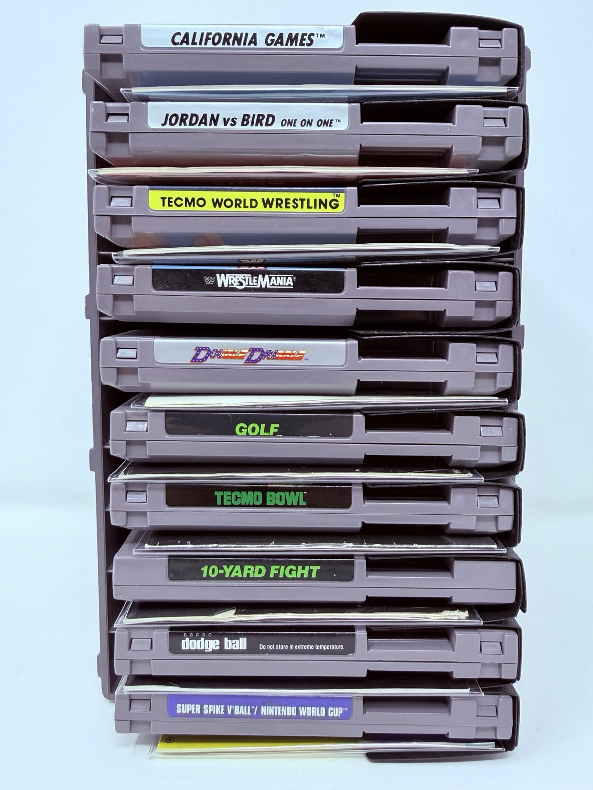 Vintage NES Nintendo Video Game Lot! Super Dodgeball, WrestleMania, Tecmo Bowl