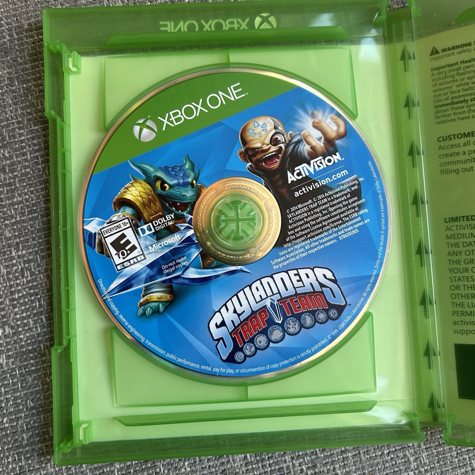 Skylanders Trap Team (Microsoft Xbox One, 2014) Game And Case