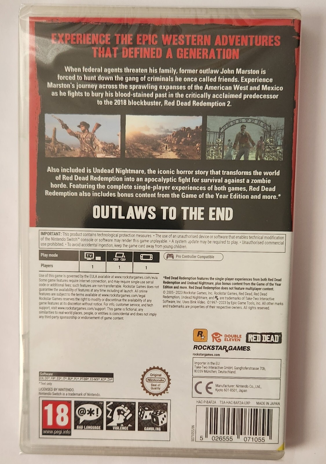 Red Dead Redemption Switch Brand New Game (2023 Action/Adventure)