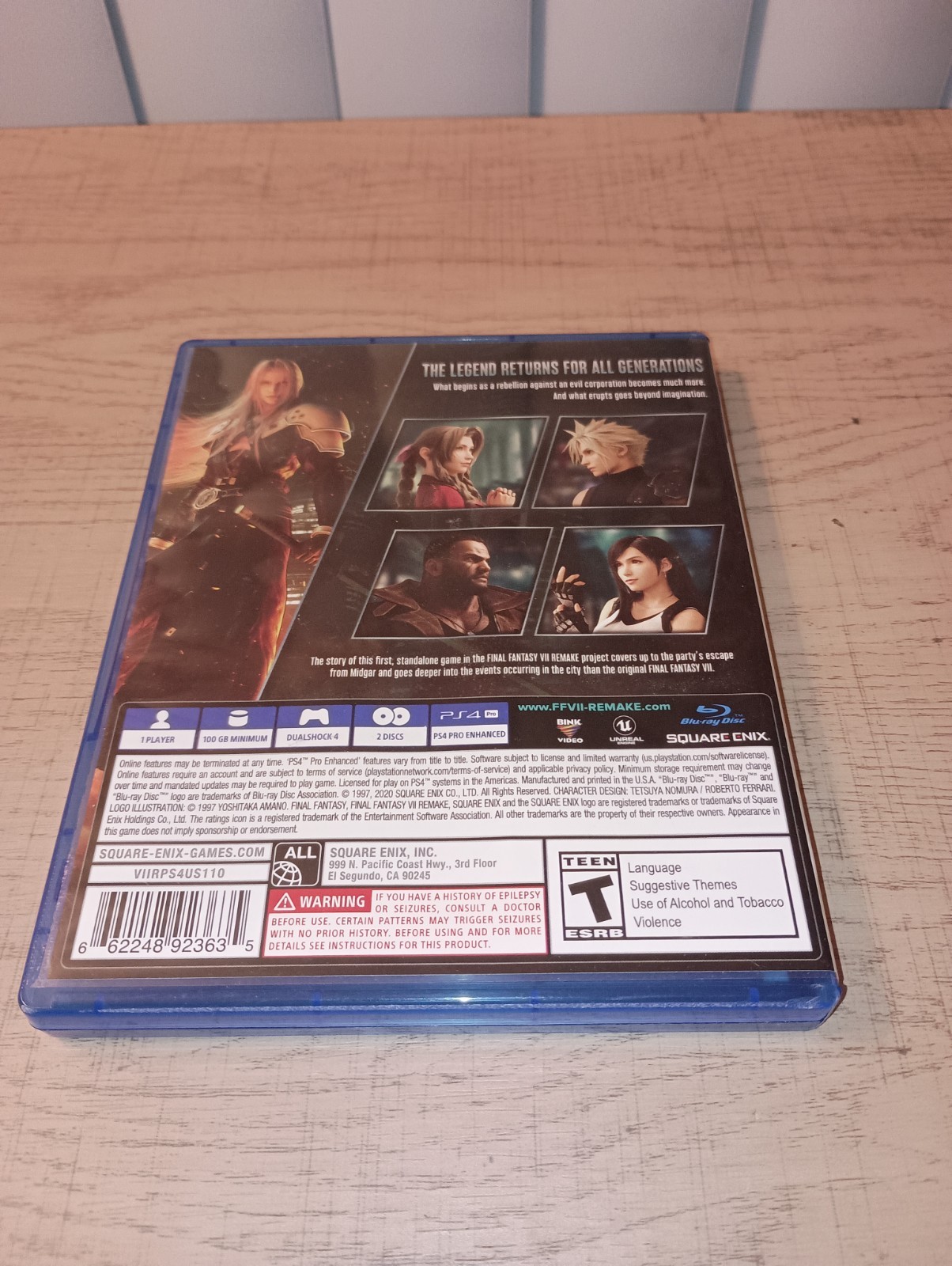 Final Fantasy VII Remake – Sony PlayStation 4