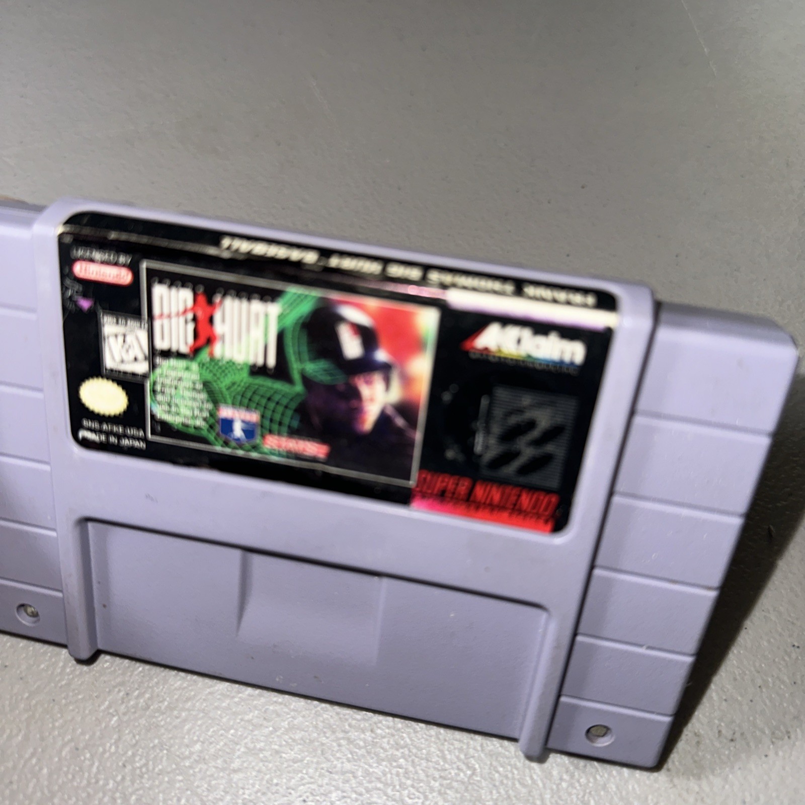 Frank Thomas Big Hurt Baseball Authentic Super Nintendo Game SNES Tested Cart