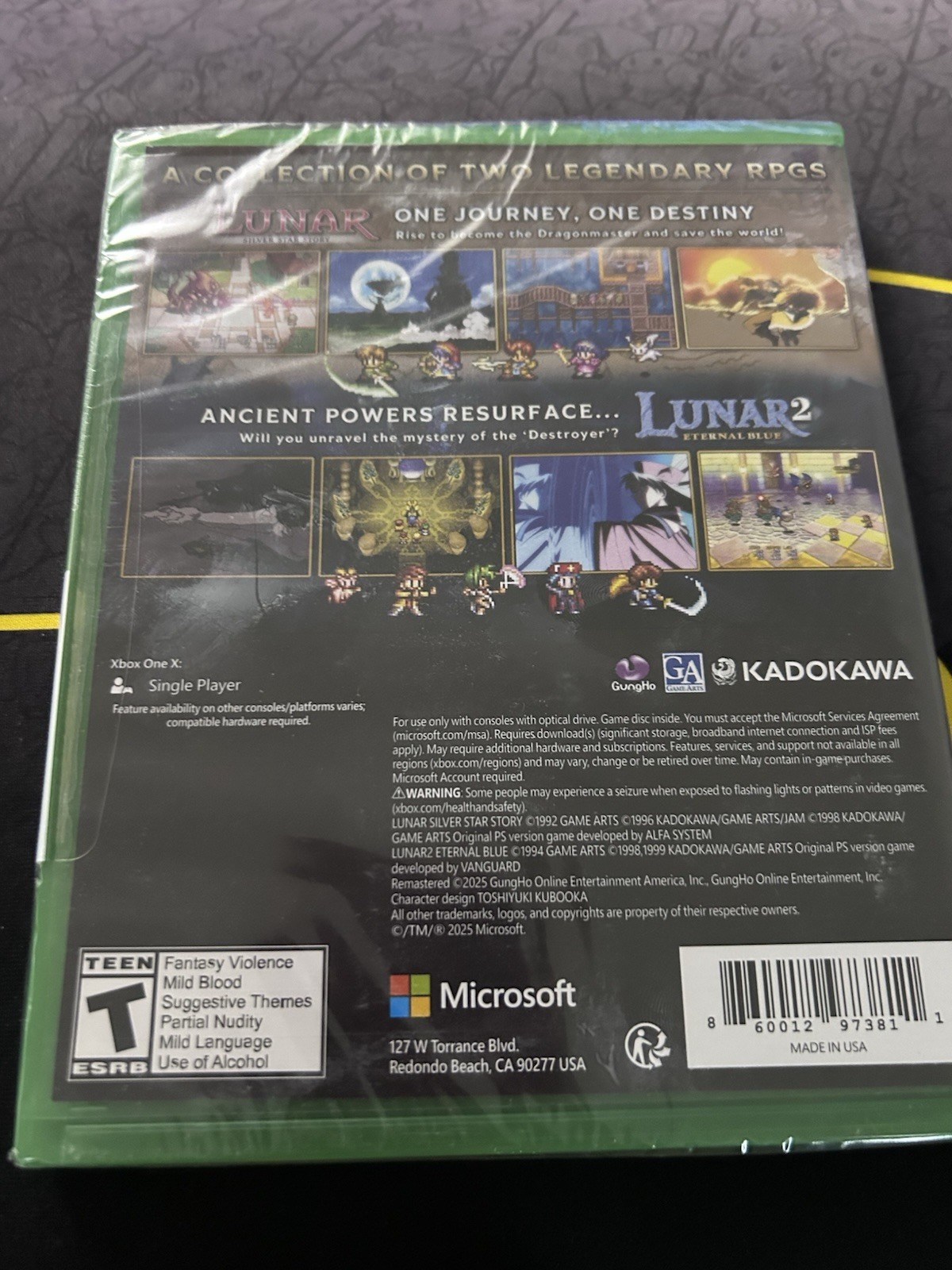 Lunar Remastered Collection Xbox One Brand New Game