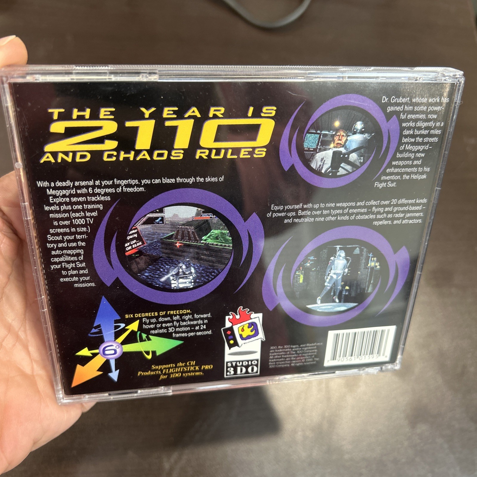 Blade Force (3DO) CIB Complete + Reg Card + Long Box + All Inserts! MINT Disc!