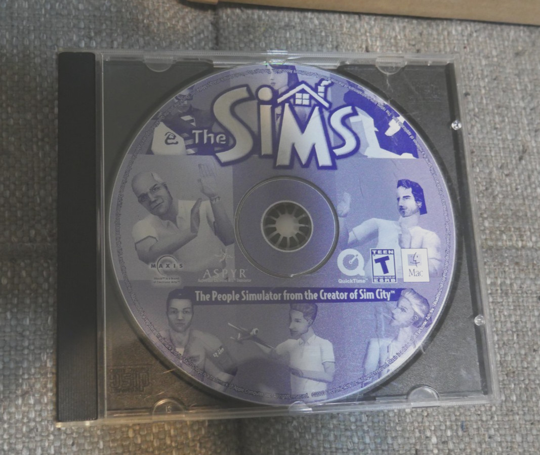 The Sims (2000) VERY RARE HTF Aspyr Big Box Mac Apple FREE SHIPPING!