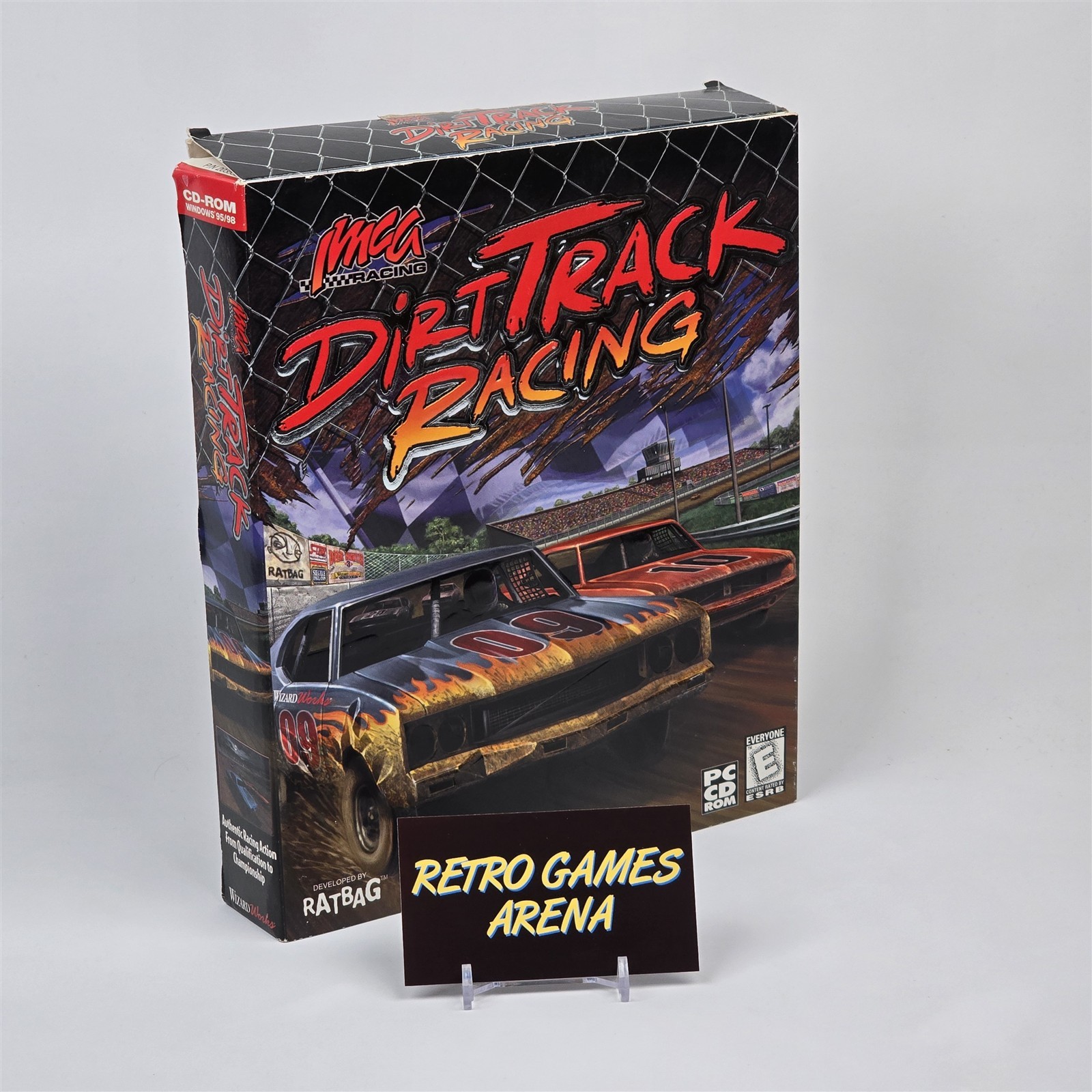 Dirt Track Racing (PC CD-ROM) BIG Box CIB COMPLETE