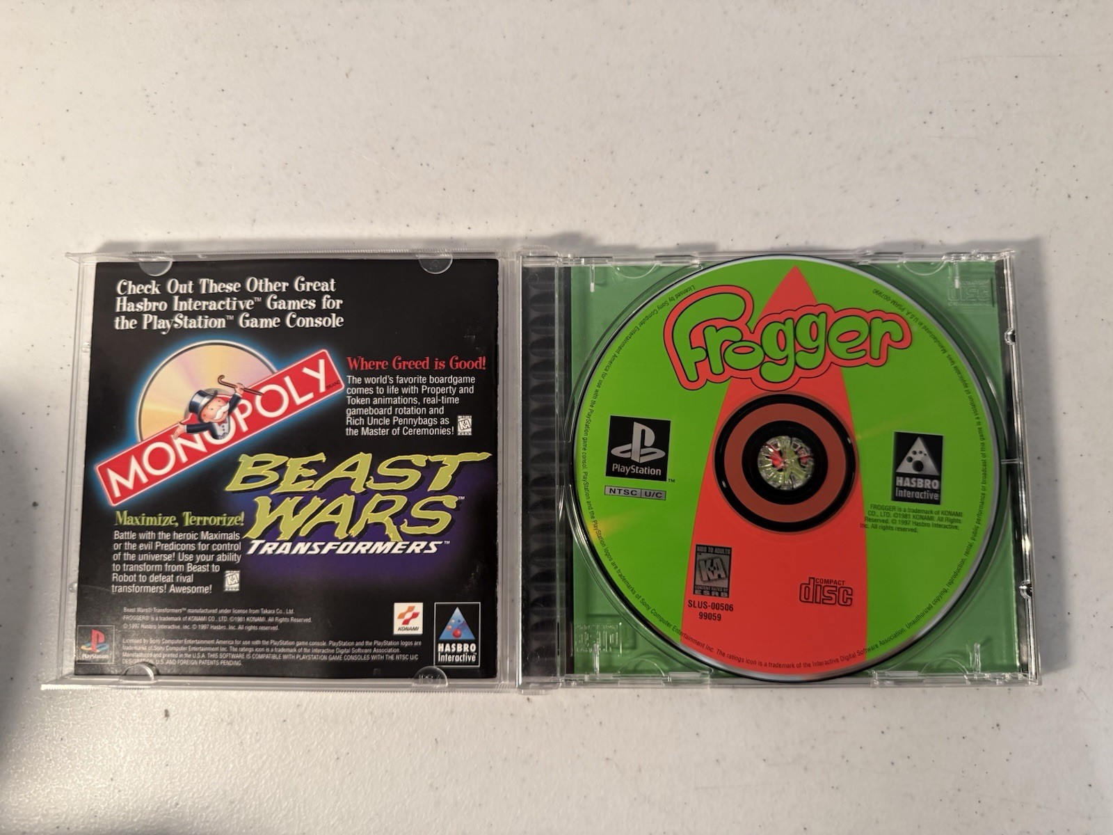 1997 Frogger Black Label Sony PlayStation PS1 CIB Hasbro Game (COMPLETE)