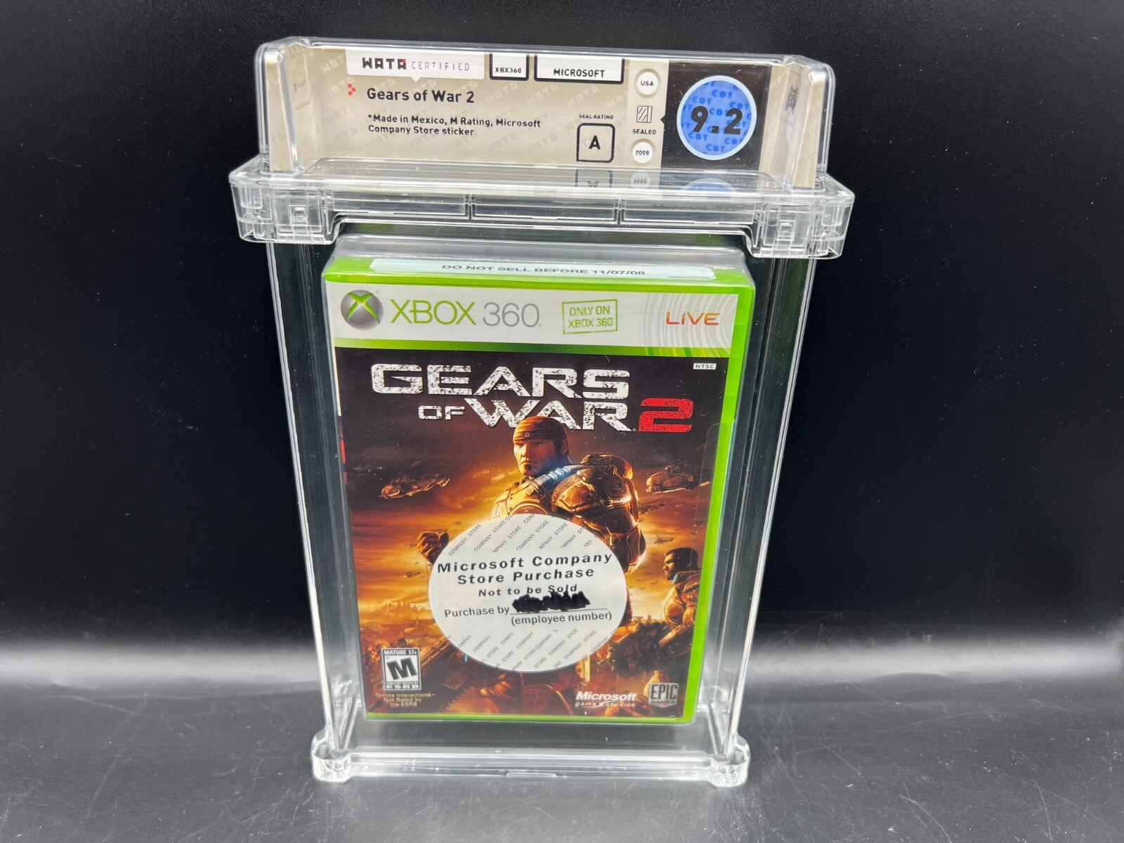Employee Store NFR DNSB Gears of War 2 Xbox 360 WATA 9.2 A FACTORY SEALED VGA