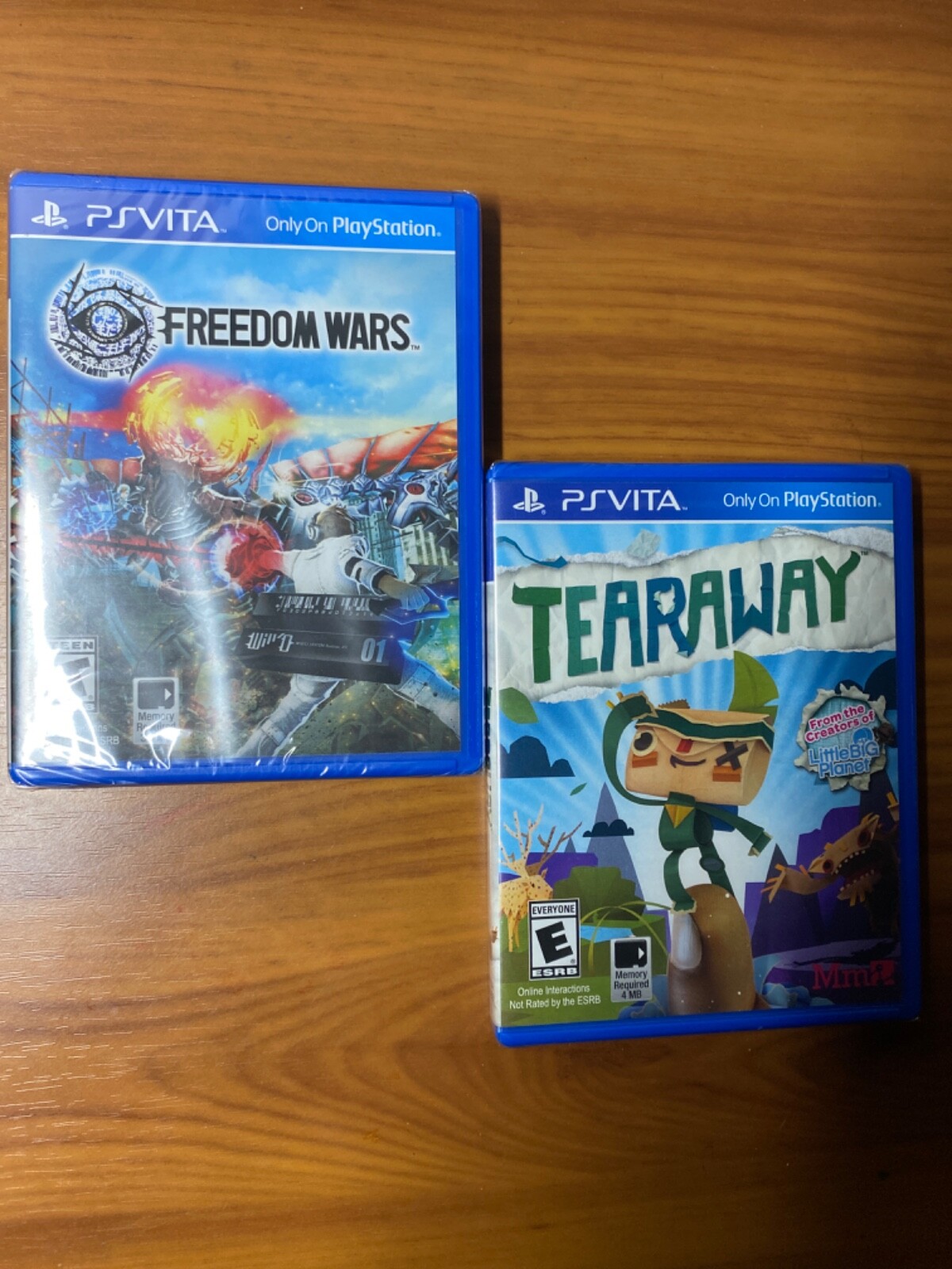 Freedom Wars+Tearaway Playstation PS Vita Games Lot New SEALED UPC Punched