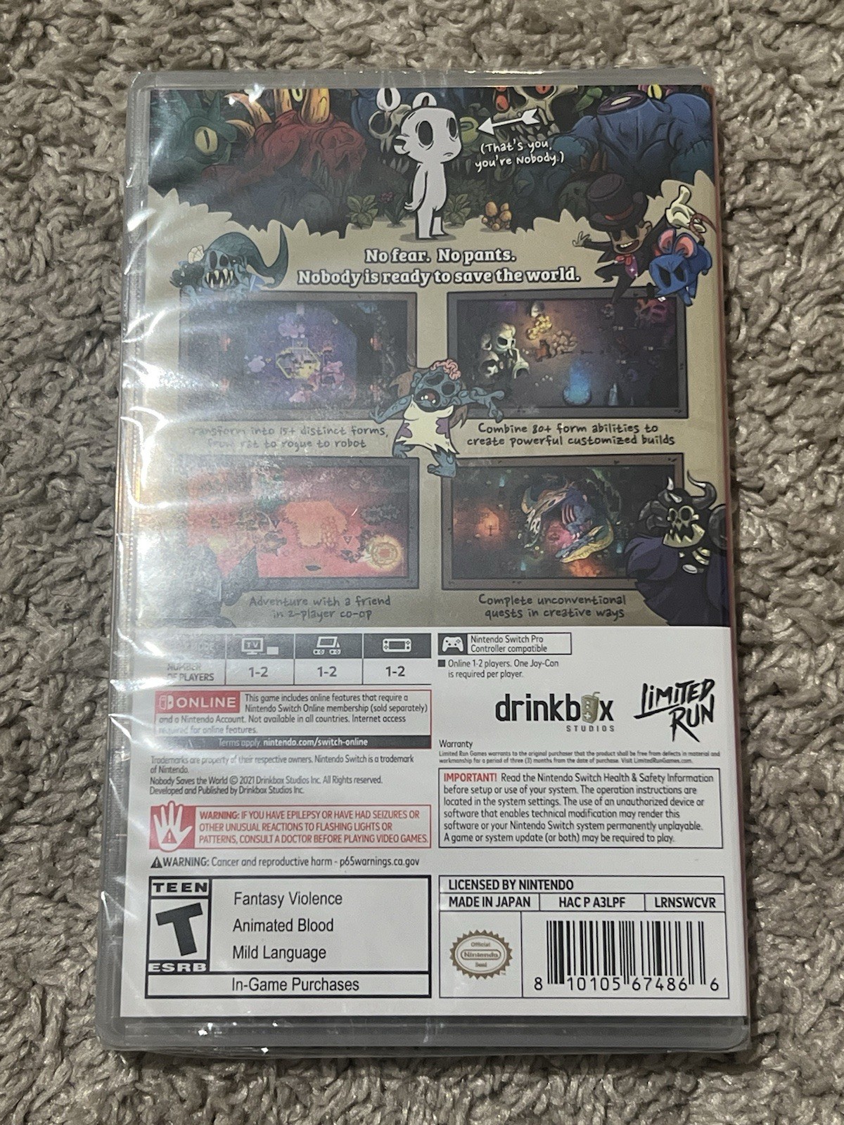 Nobody Saves the World – Nintendo Switch – New / Sealed – Limited Run