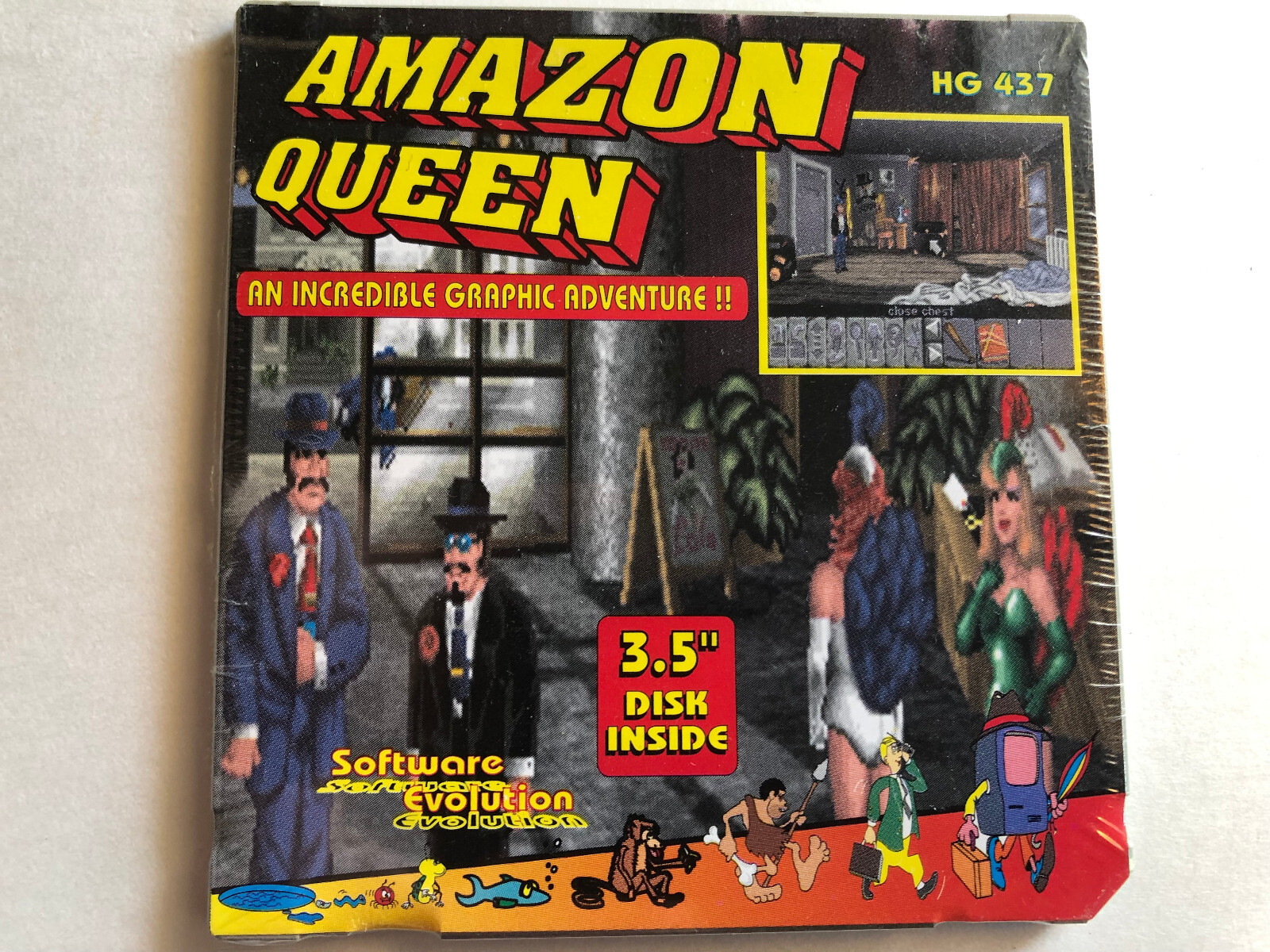 Amazon Queen NEW Sealed RARE Vtg PC DOS, 3.5″ RARE Shareware
