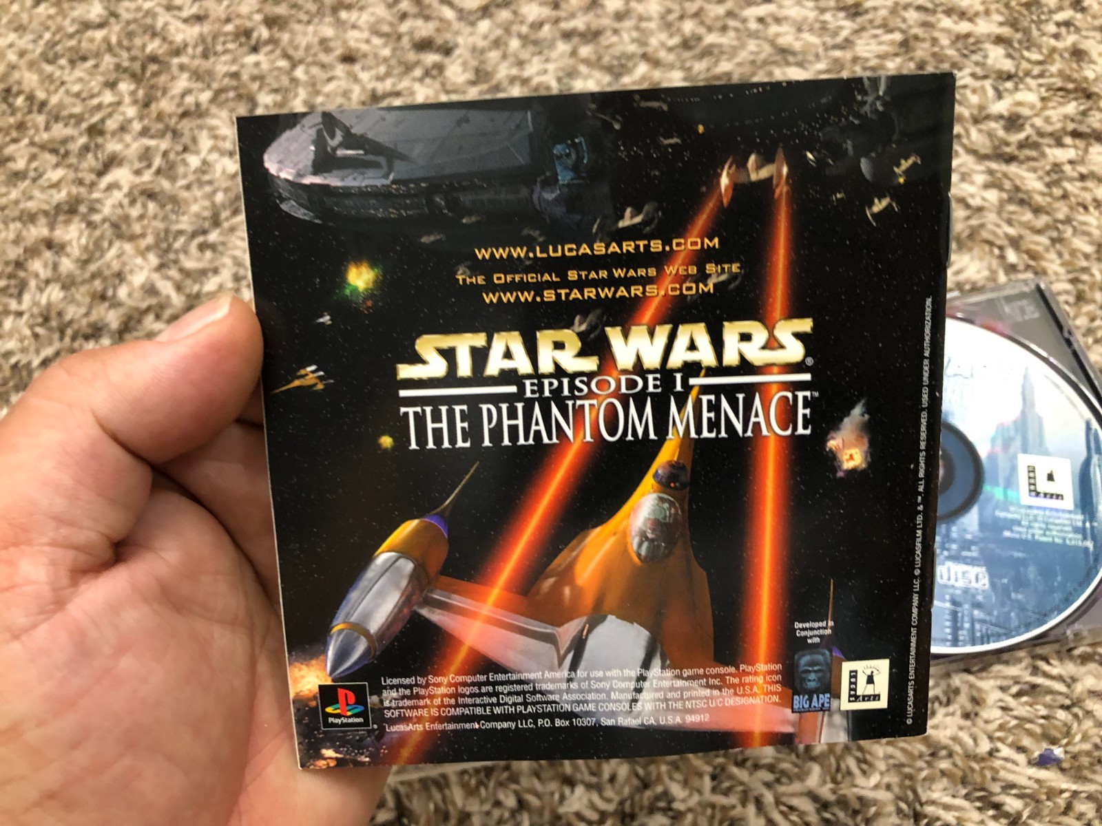 Star Wars Episode I The Phantom Menace (PlayStation 1, 1999) CIB Complete Tested