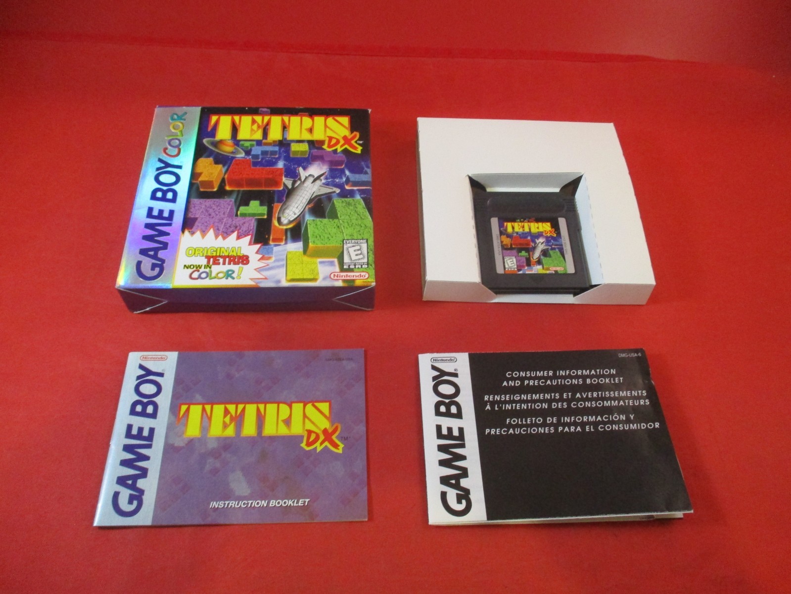 Tetris DX (Nintendo Game Boy Color) COMPLETE w/ Box manual game WORKS!