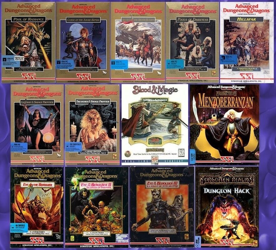 POOL OF RADIANCE, SECRET OF THE SILVER BLADES 13 GAMES Windows 11 10 8 7 XP