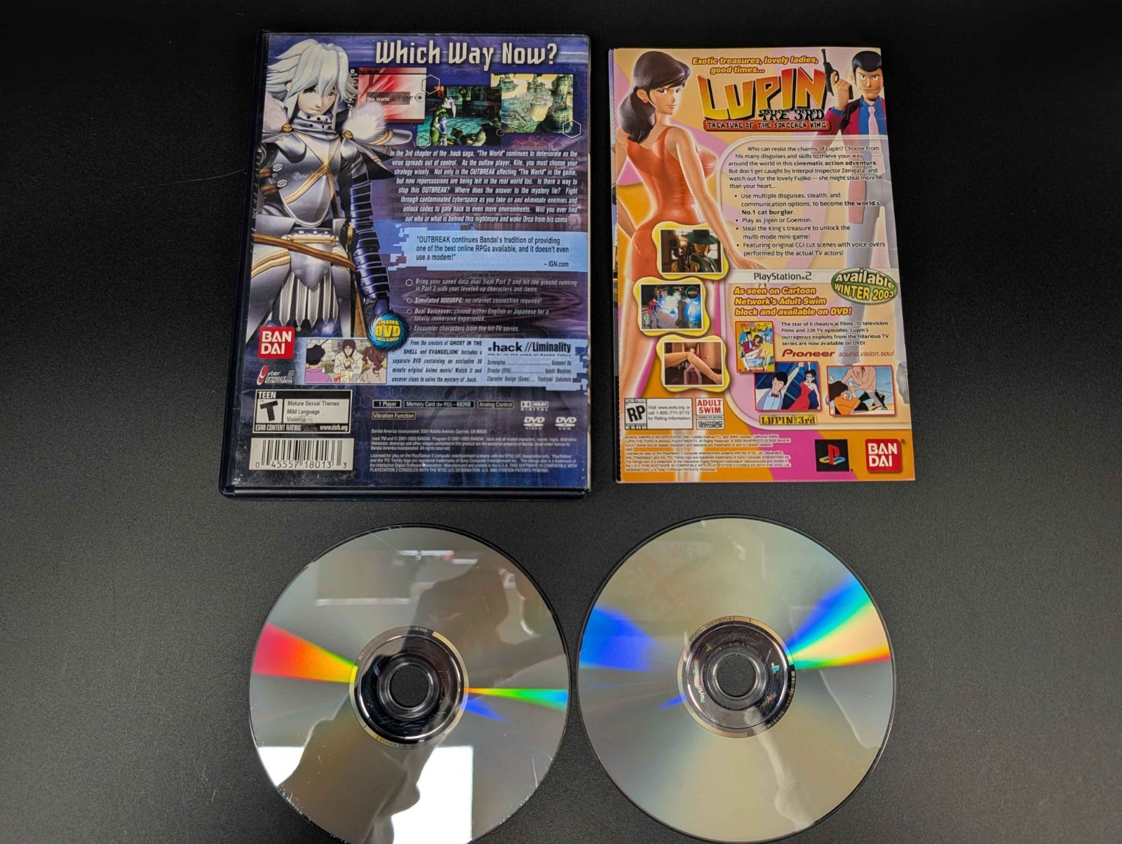 .hack Outbreak PS2 Complete w/ Manual Anime DVD (A)