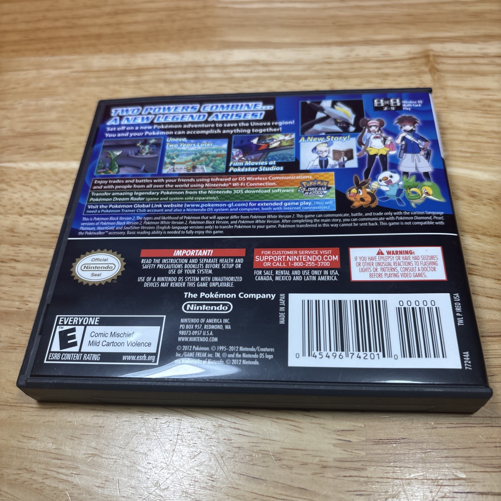 Pokémon Black Version 2 (Nintendo DS, 2012) **BOX AND INSERTS ONLY** Read