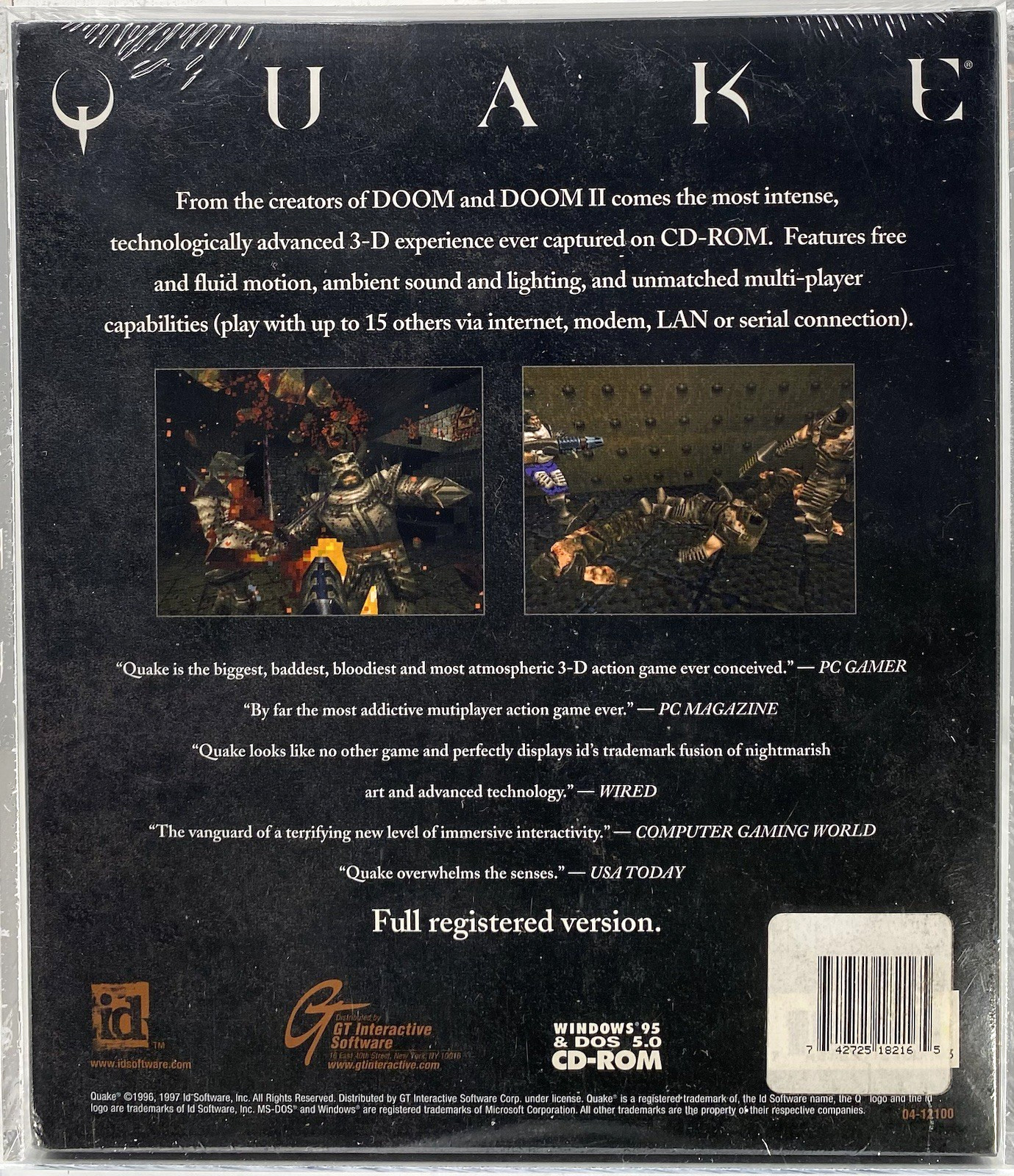 Quake ID Software PC Computer Big Box New 1997 Factory Sealed VGA Graded 85+